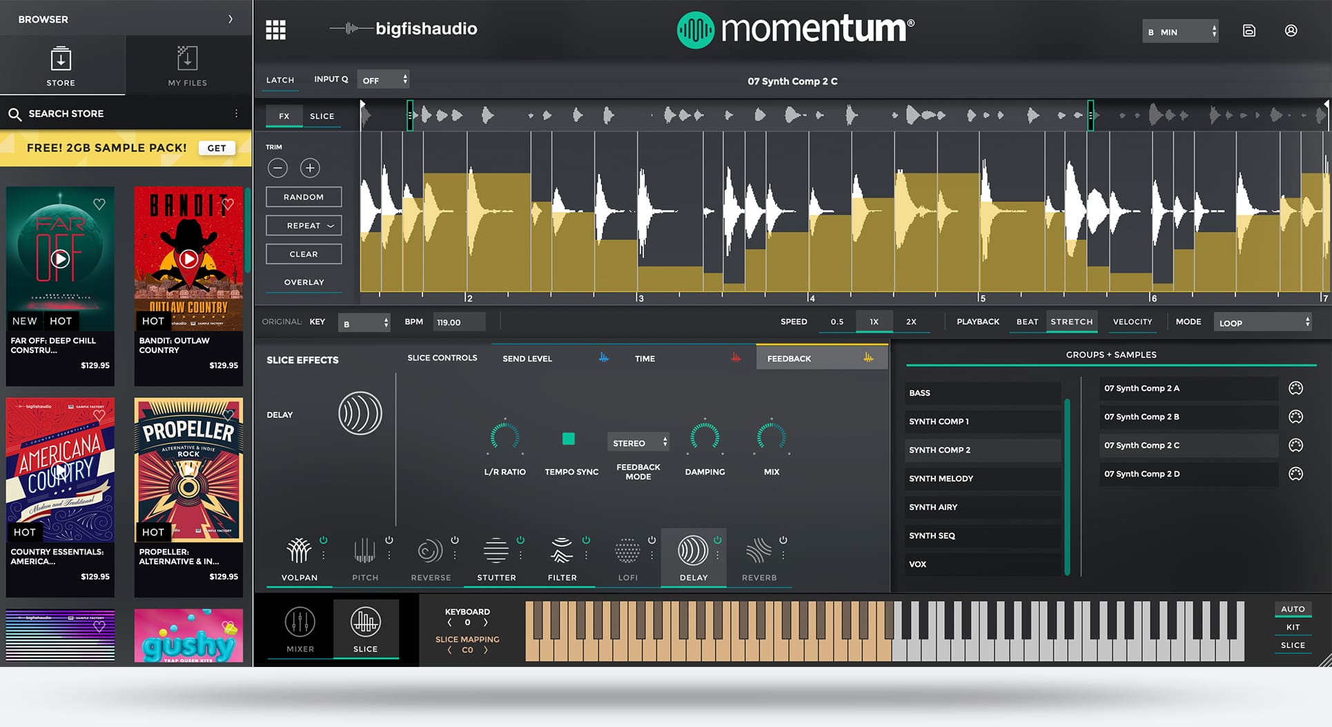 Big Fish Audio Momentum GUI Shot